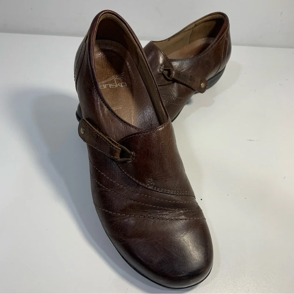Dansko Franny Women's Slip On Loafers Comfort Shoes Size EU 37 US6 Leather Brown - Picture 5 of 14